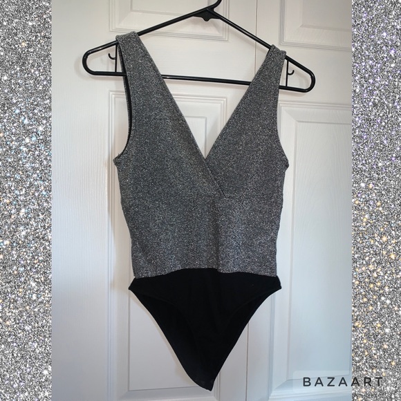 Zara Metallic Thread Body Suit - Picture 1 of 3